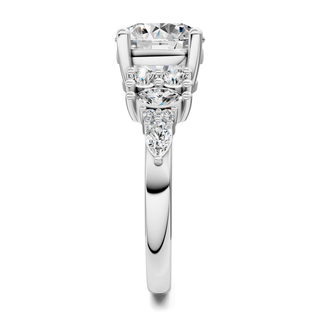 Bobbie Marquise and Round Cluster Ring Setting
