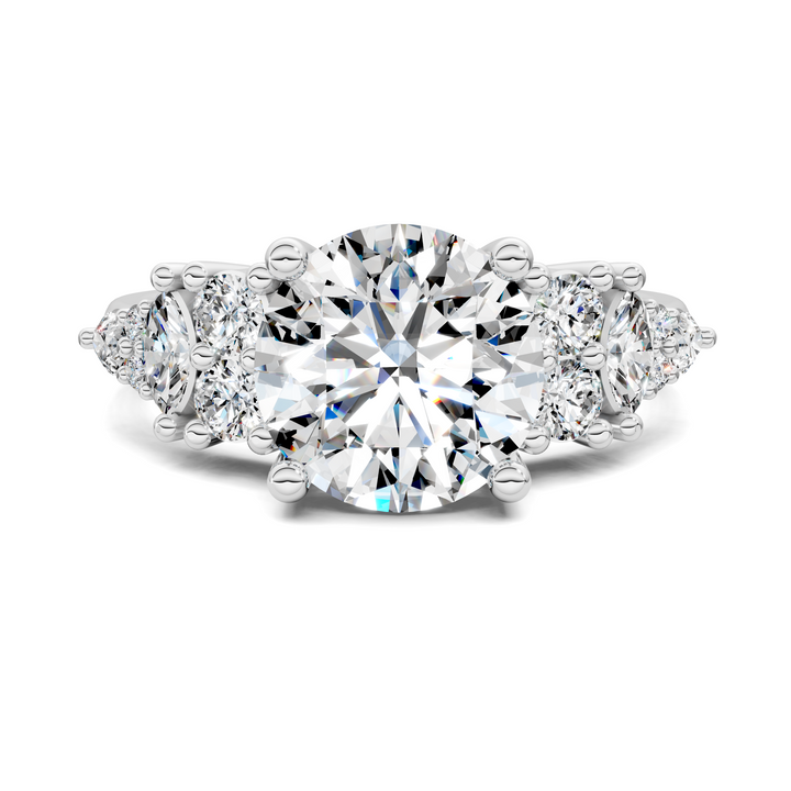 Bobbie Marquise and Round Cluster Ring