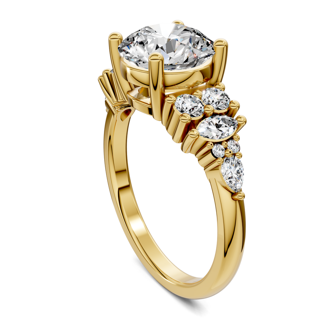 Bobbie Marquise and Round Cluster Ring